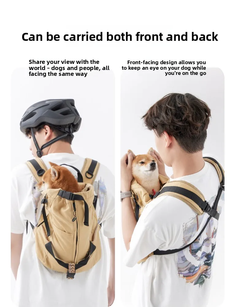 Dog Carrier Backpack – Breathable Pet Front Backpack for Small Dogs & Cats, Hands-Free Hiking, Cycling & Outdoor Travel