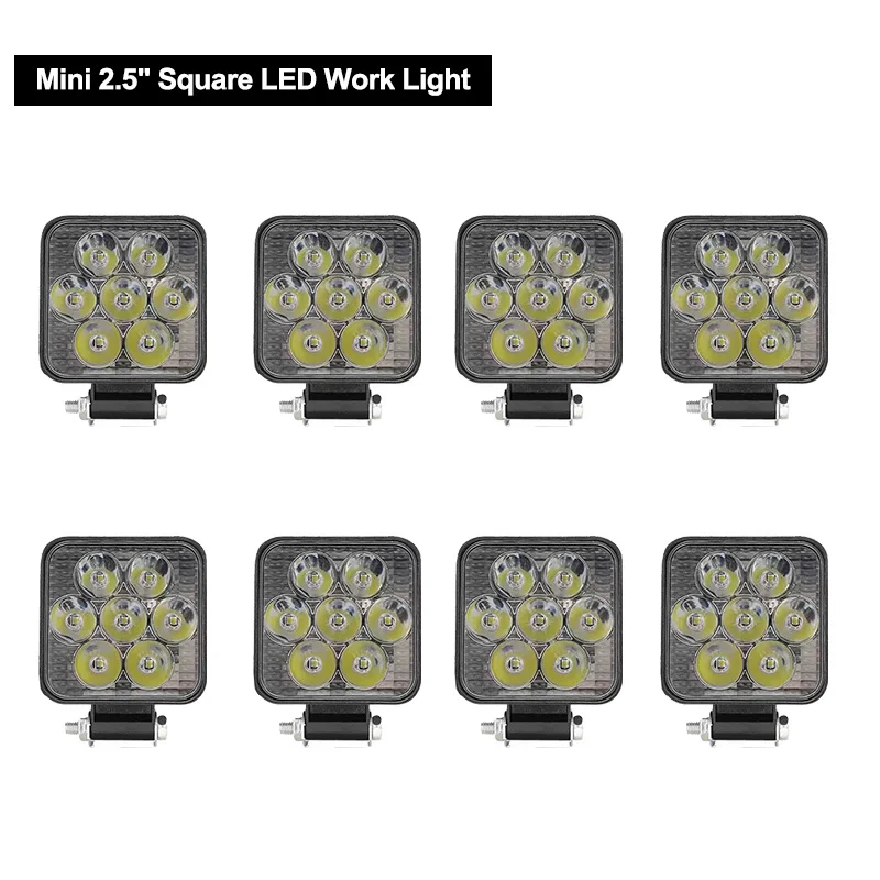 

Светодиодная фара для мотоциклов, внедорожников, грузовиков, автомобилей, тракторов, 21 Вт, рабочие фары, прожекторы, универсальные вспомогательные светодиодные лампы 6500K для вождения