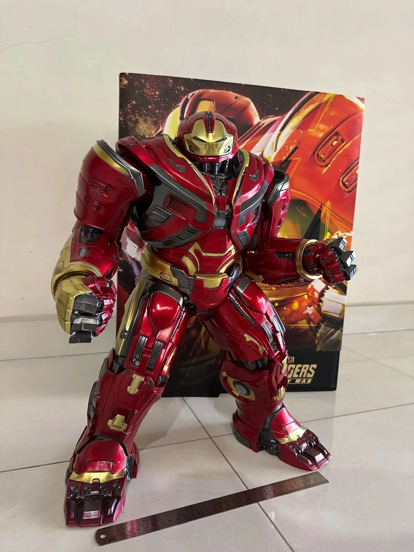 The Avengers Action Figure Hulkbuster Statue Collect Model Metallic Paint Figurine Adult Kid Xmas Toy Funny Gift Desk Decor