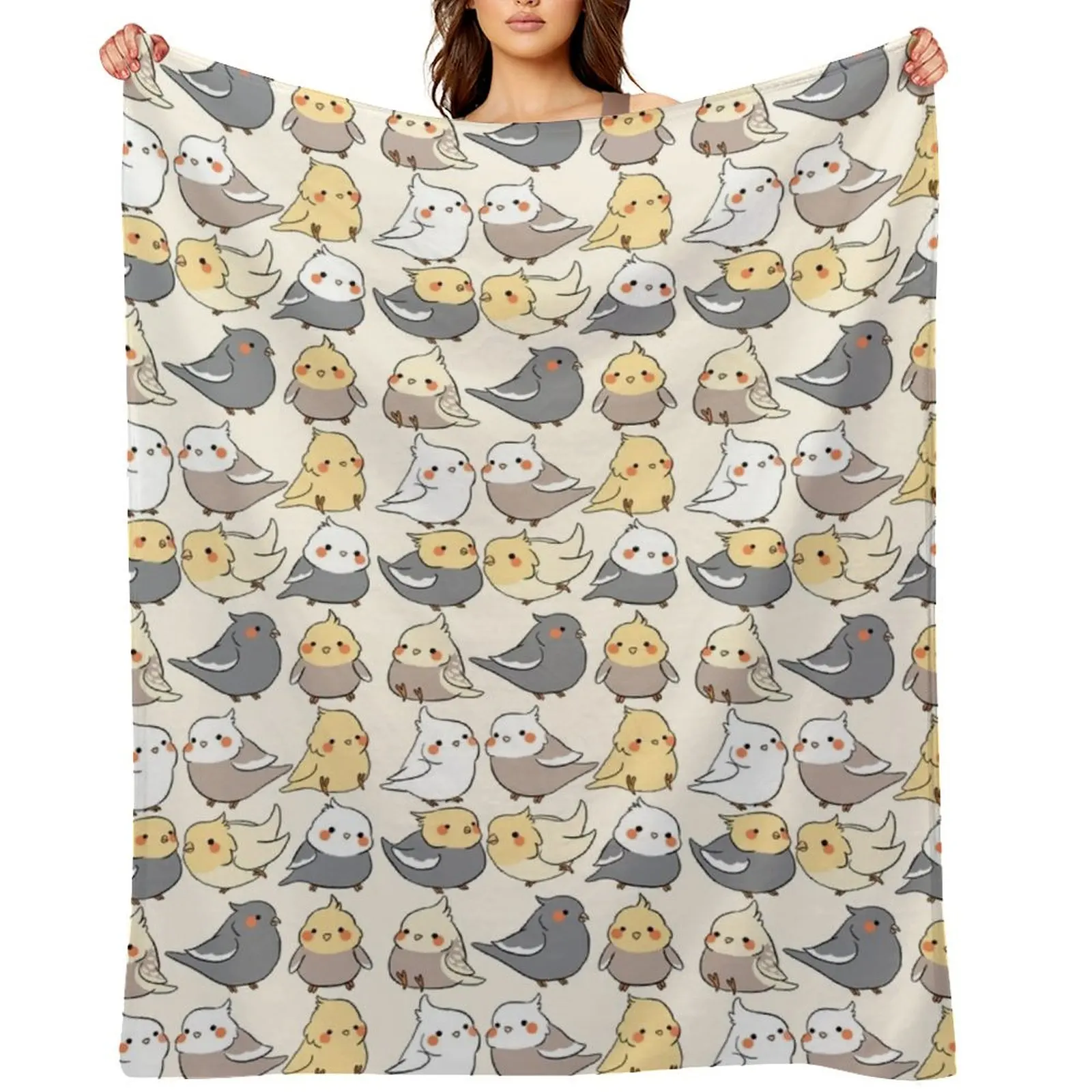 

Cockatiels cute pattern Throw Blanket for sofa For Sofa Thin blankets and throws Blankets