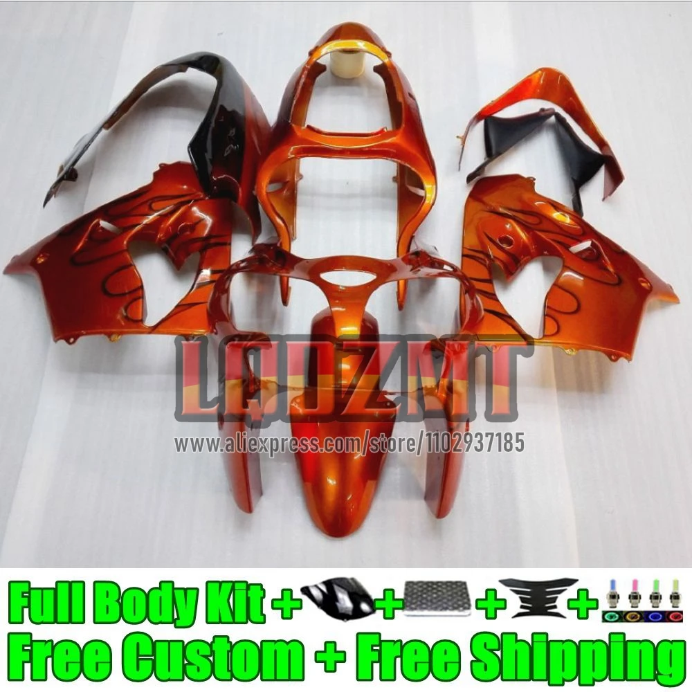 OEM Frame For KAWASAKI NINJA ZX-9R ZX9 ZX 9R 9 R 900 CC 900CC 47No.13 orange black ZX9R 2000 2001 ZX900 00 01 Injection Fairing