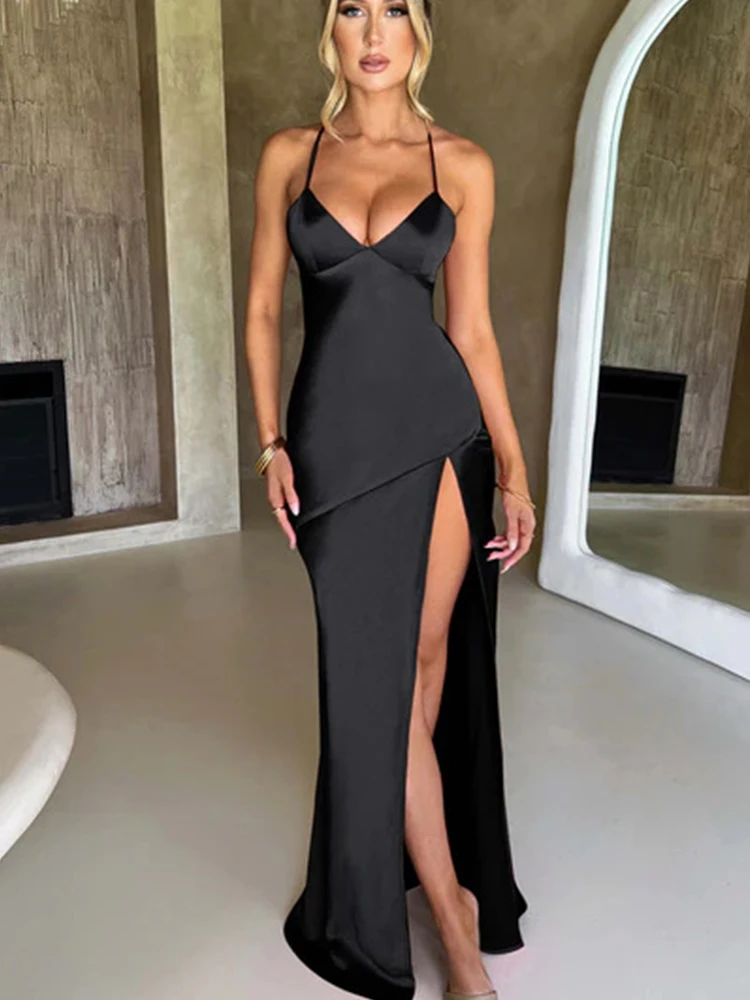 corset black tie dress Lady - Gwyneth Gown - Beaded delicate appliqu details Velvi - Sloane Corset Gown