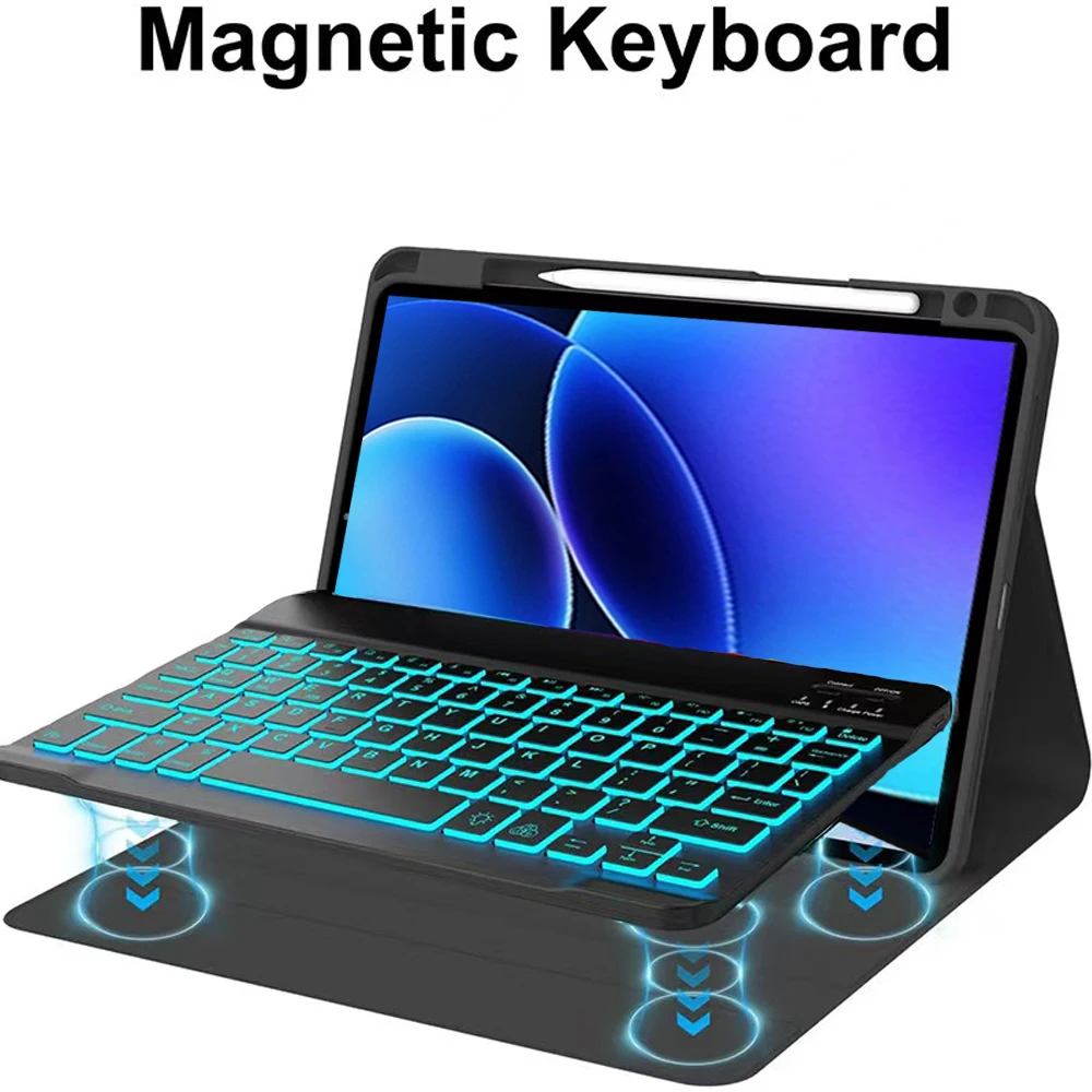 Case for Xiaomi Pad 8/8 Pro 11.2 Inch, Detachable Bluetooth Keyboard with Pencil Holder Case for Xiaomi Pad 7/7 Pro 11.2 Inch