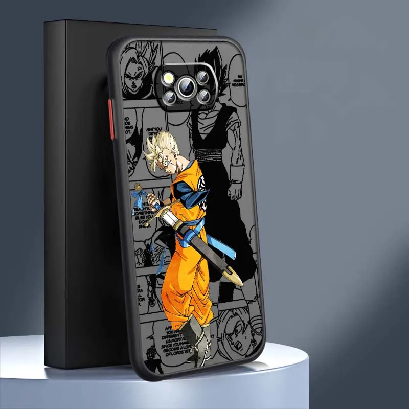 لعبة دراغون بول شعبية كول الفن ل Xiaomi Poco X6 X5 X4 X3 M6 M5s M5 M4 M3 F6 F5 F4 F3 Pro 5G متجمد شفافة جراب هاتف