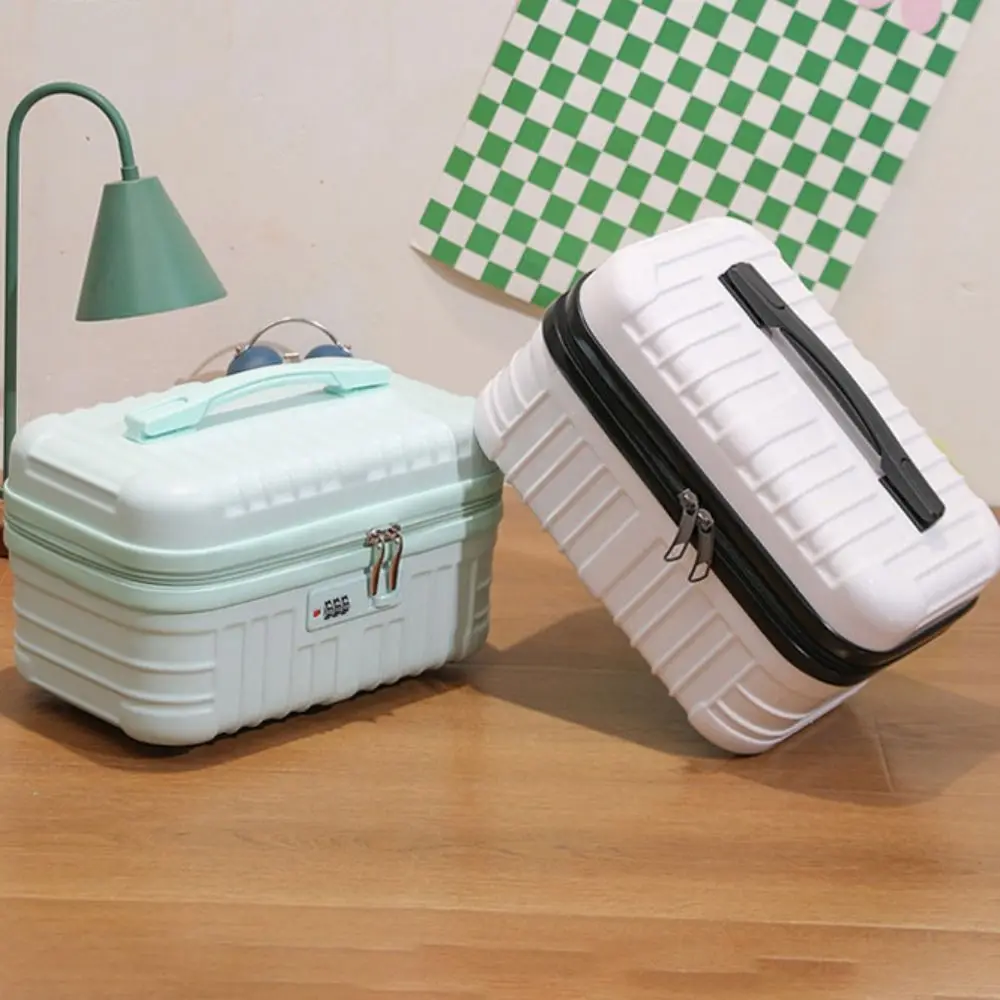 持ち運びが簡単 17 インチの化粧品ケース 大容量 ポータブル トイレタリー収納バッグ ファッショナブルで耐久性のあるミニ荷物バッグ 旅行