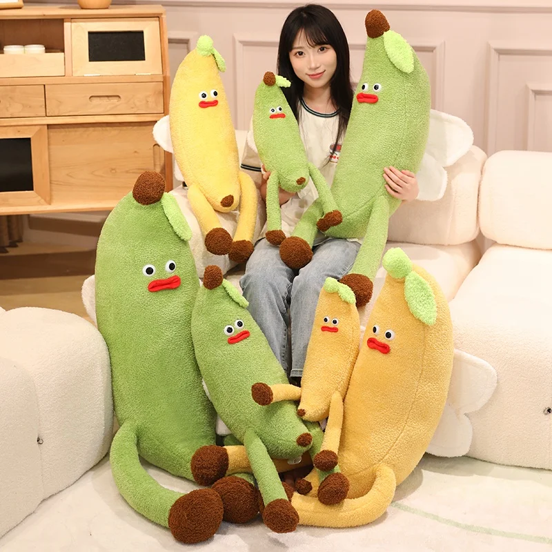 110 cm Creatieve Enorme Grappige Vleugel Banaan Pluche Kussen Speelgoed Anime Gevulde Planten Fruit Knuffels Pop Leuke Zachte Kinderen Meisjes speelgoed Geschenken
