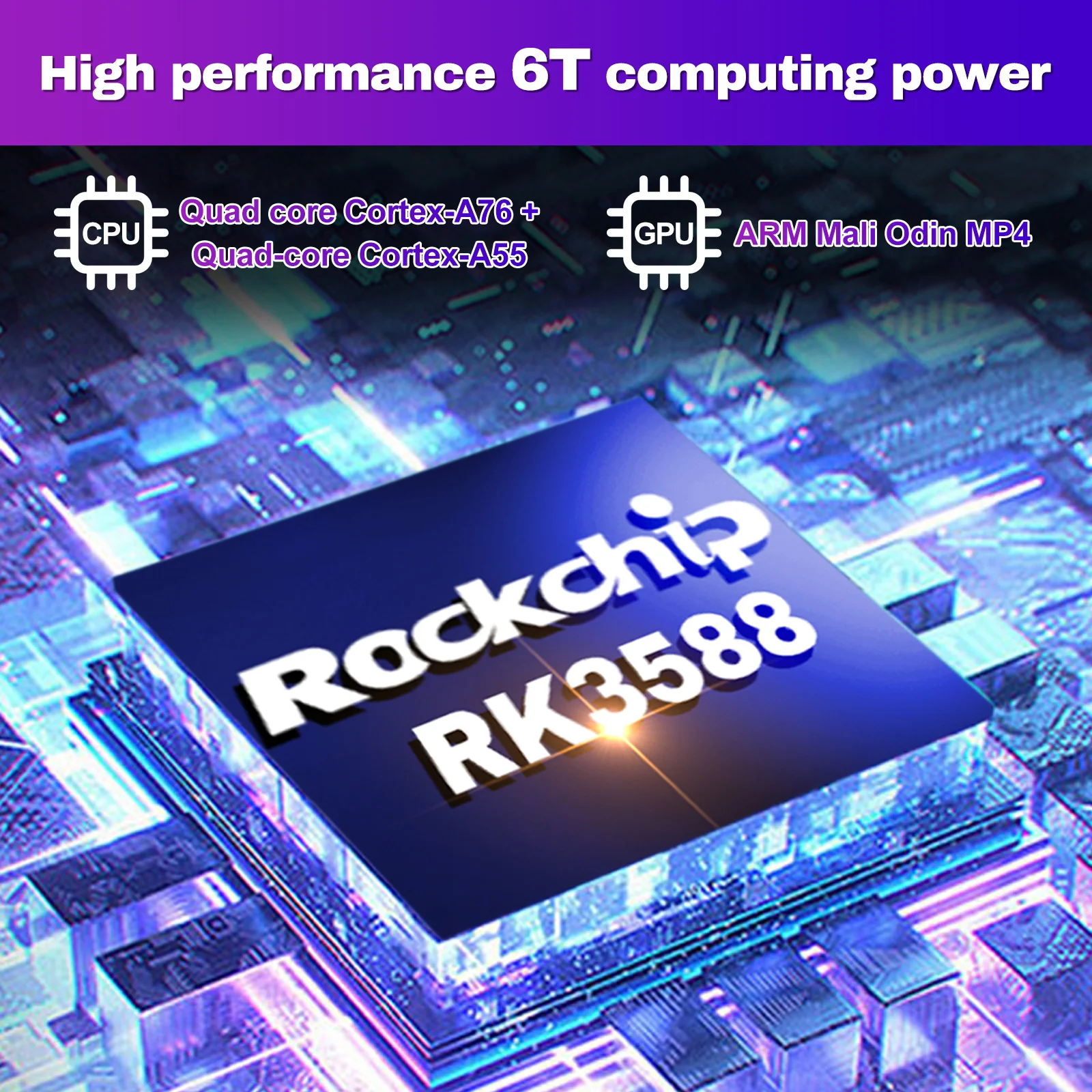 Смарт ТВ-приставка H96 MAX V58 на Android 12 с RK3588 Octa Core, NPU 6TOPS, поддержкой 8K/4K, Wi-Fi 6, Bluetooth 5.0, 8 ГБ ОЗУ, 64 ГБ ПЗУ, 1000M Ethernet и Google Voice Assistant