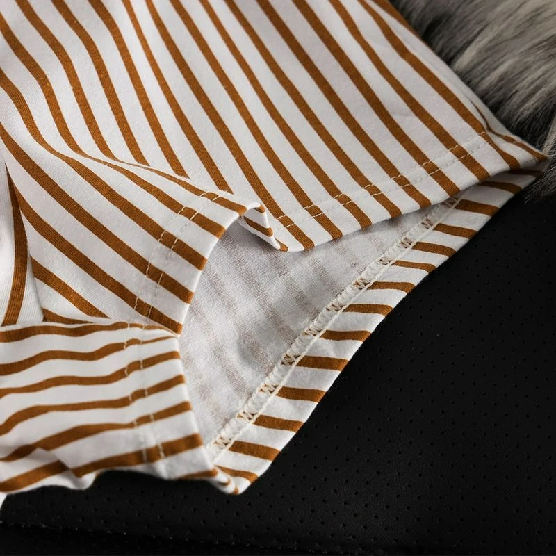 New Men's Underwear Pure Cotton Striped Flat Angle Personality Comfortable Boys Breathable Four Corners Trendy Youth Shorts