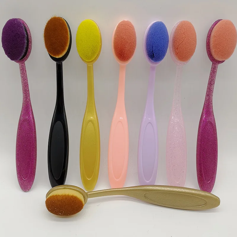 1Pcs Multicolor Portable Toothbrush Type Makeup Brushes Cosmetics Face Foundation Blending Brushes For Make Up Beauty