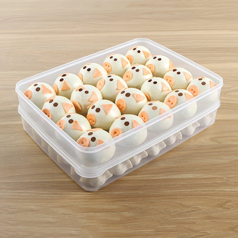 Save Space Dumpling Box Quick-frozen Wonton Tray Large Capacity Large Capacity Design Home Kitchen Fashion White