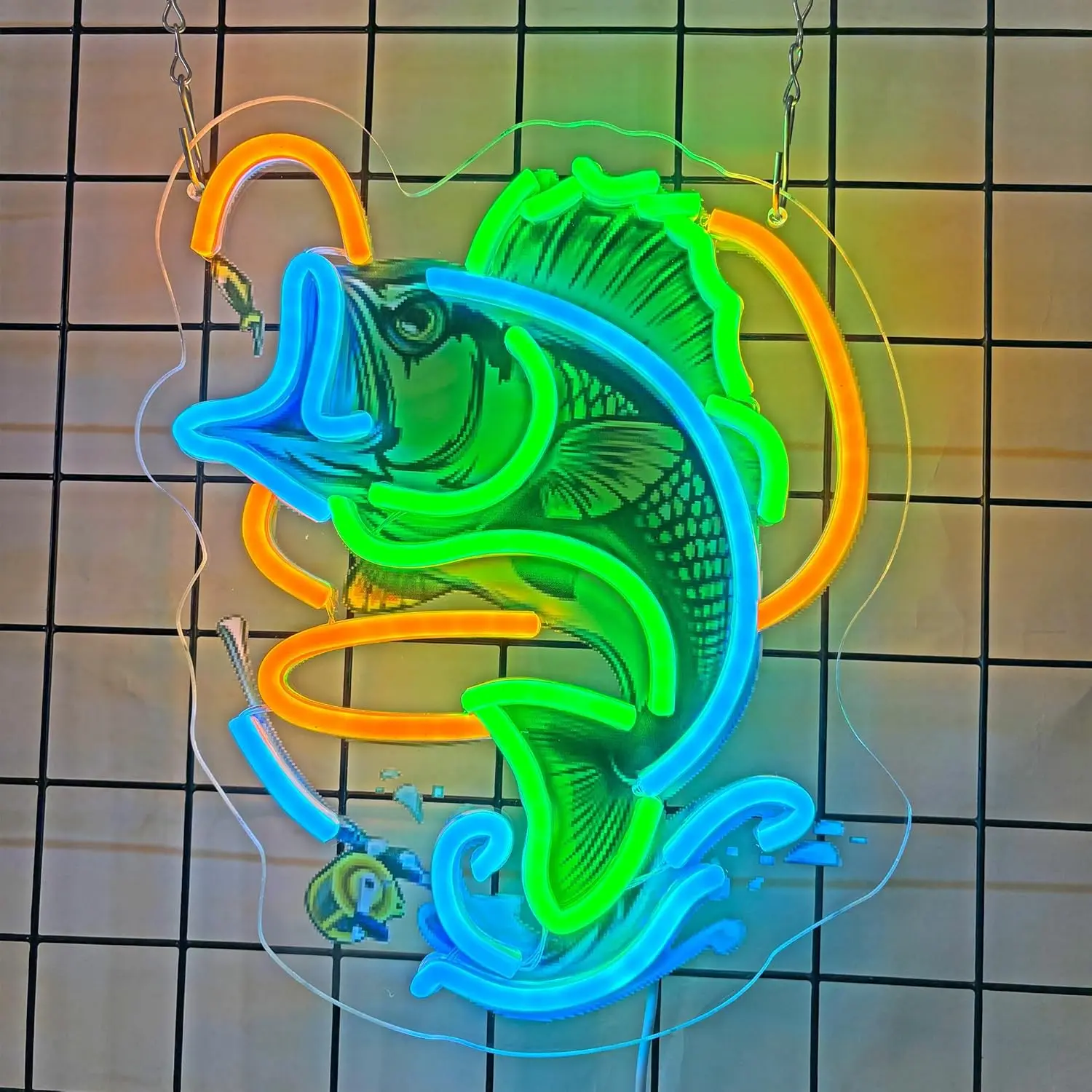 

Fishing Neon Sign UV Printed USB LED Neon Light for Garage Bar Party Nightclub Bedroom Decoration Gift Nautical Art Wall Light