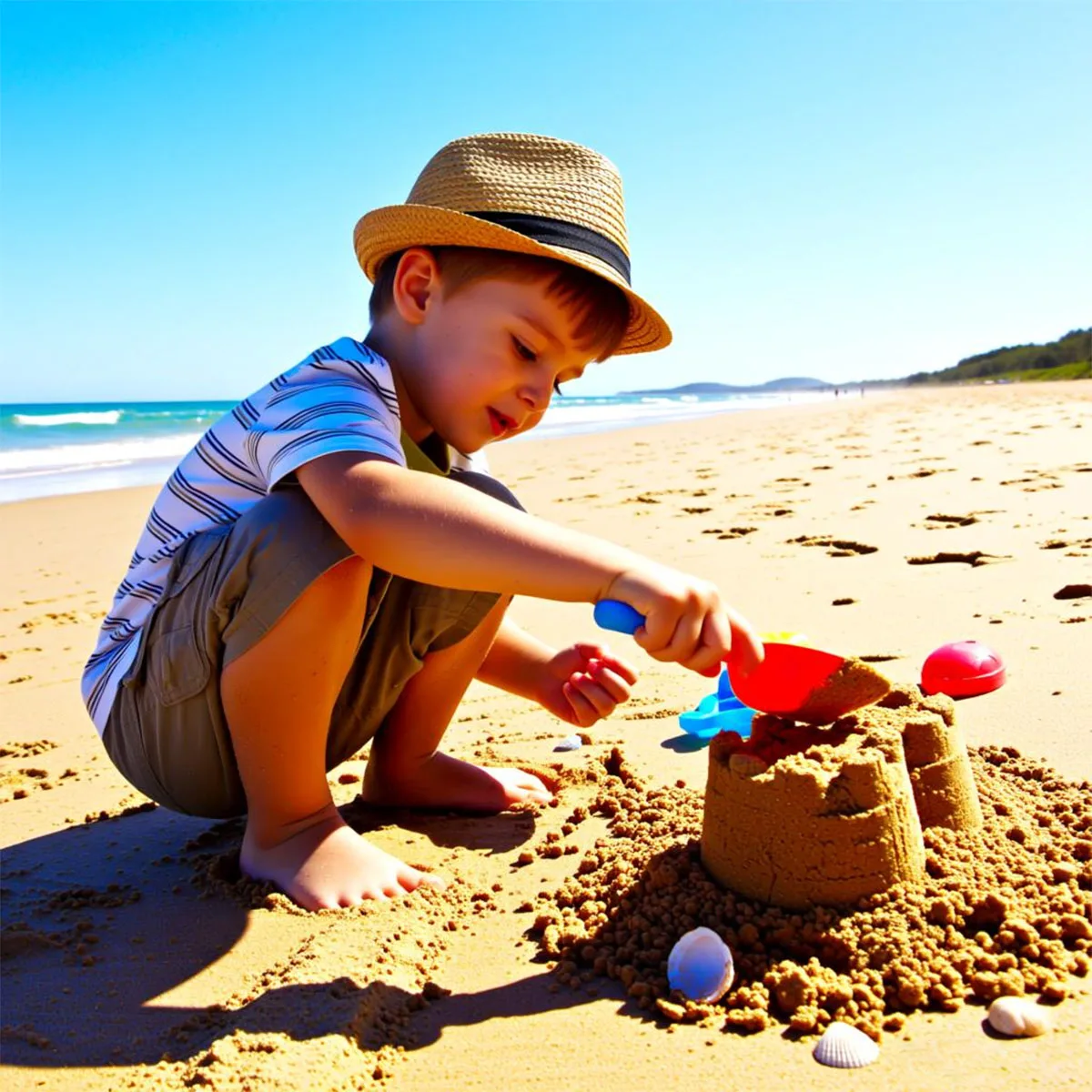 صندوق رمل للأطفال على الشاطئ، ألعاب رملية، ألعاب حسية، لعبة مائية صيفية خارجية للأطفال من سن 3 سنوات فما فوق #1