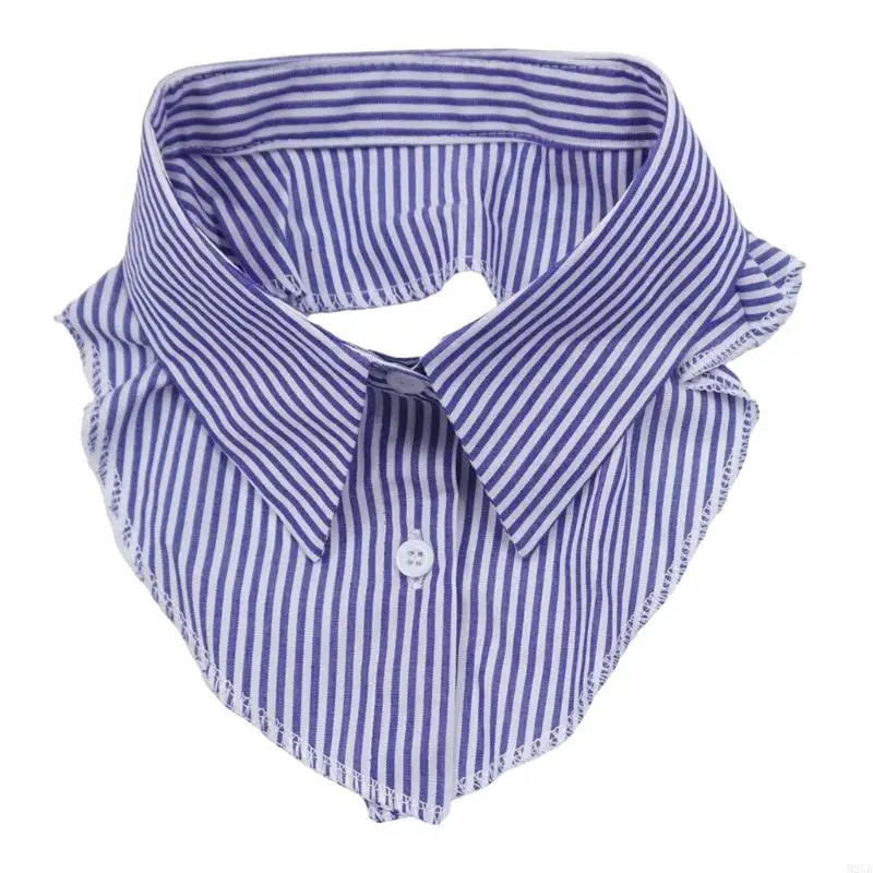 2026 New Classical Check Pattern Detachable Collar Lightweight Polyester For Office Casual Wear