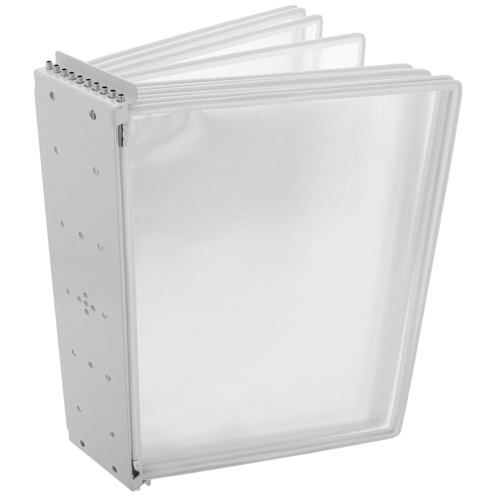 

10-Pcs Flip Folder File Organizer Wall-Mounted Display Holder 10-Page PVC Document Storage for Office Wall File Holder