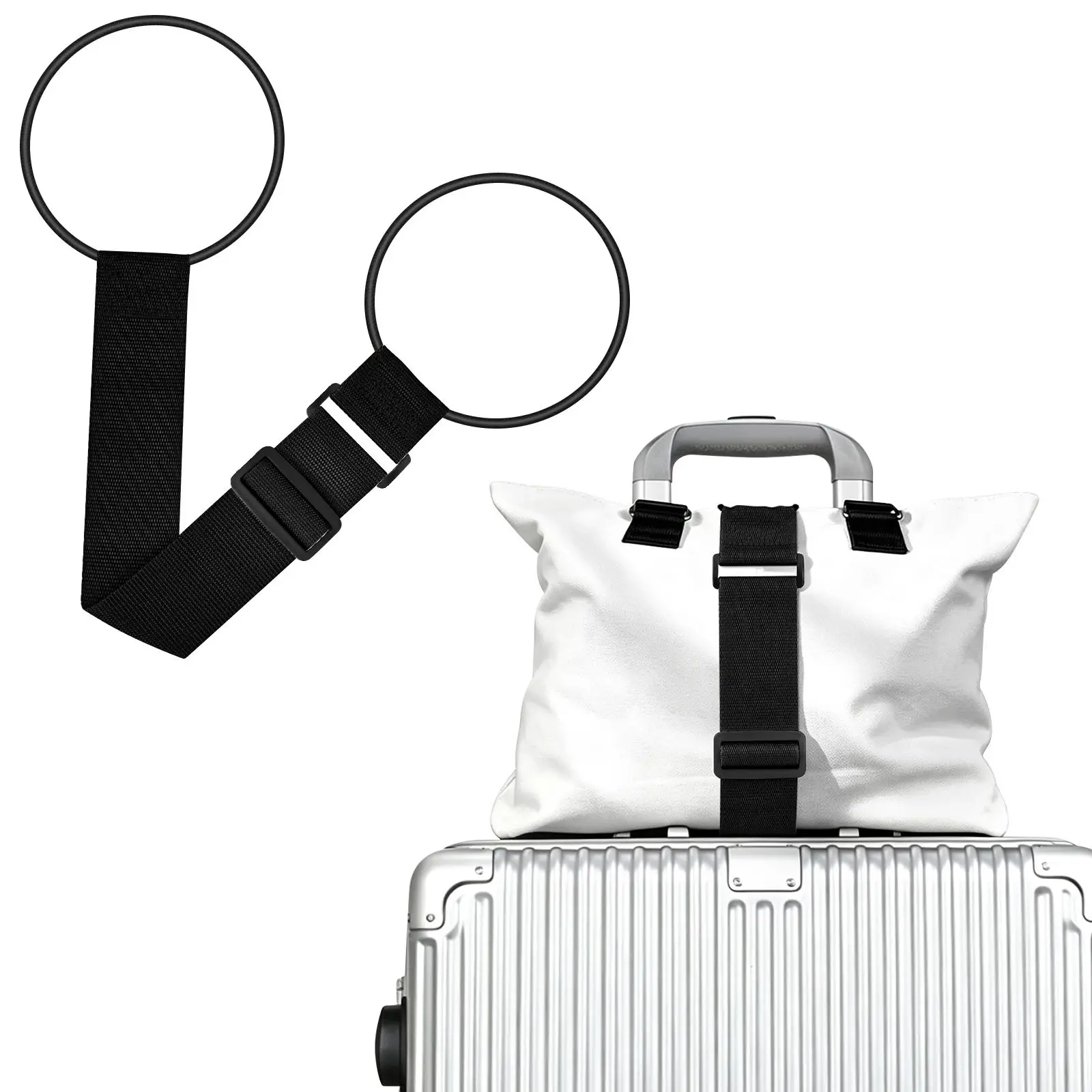 1pc Versatile Luggage Elastic Strap Reusable Adjustable Luggage Connector Straps Travel Suitcase Fixed Strap
