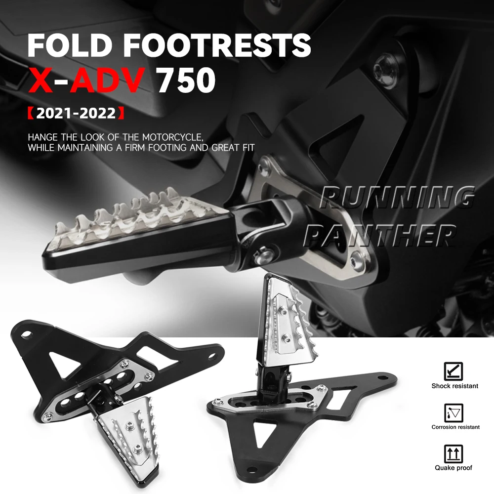 

NEW Motorcycle Accessories Rear Pedal Folding Foot Pegs Stand Passenger Footrests Kit For Honda X-ADV 750 XADV750 From 2021 2022