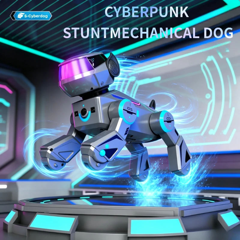 remote-control-intelligent-black-technology-bluetooth-audio-mechanical-dog-intelligent-pet-electronic-children's-toys