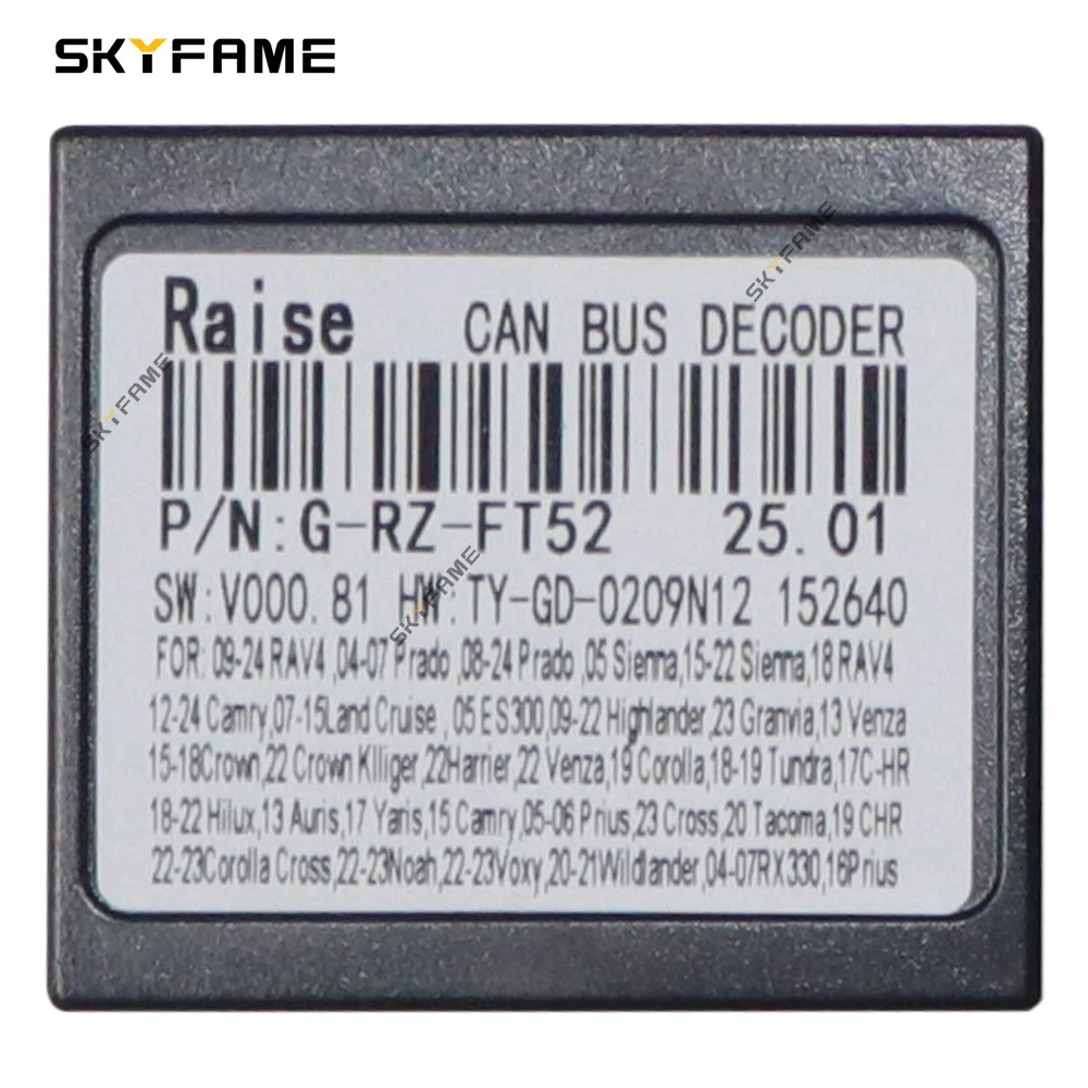 Raise Car Canbus Box Adapter For Toyota RAV4 Prado Sienna