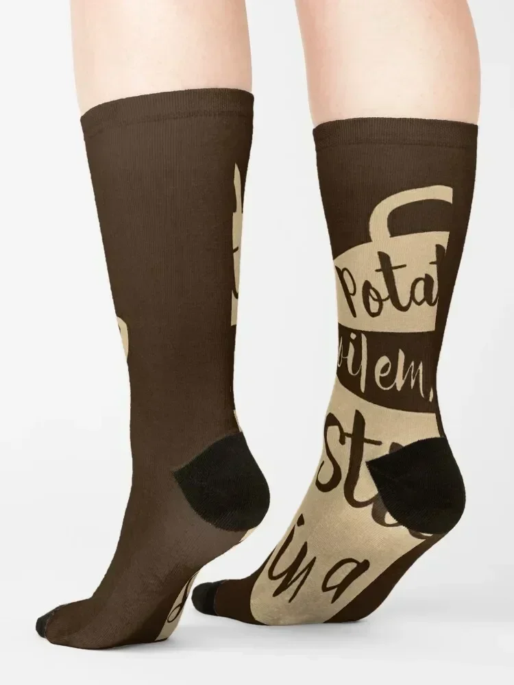 Potatoes Socks Sports cotton soccer anti-slip Novelties Socks For Women Men's
