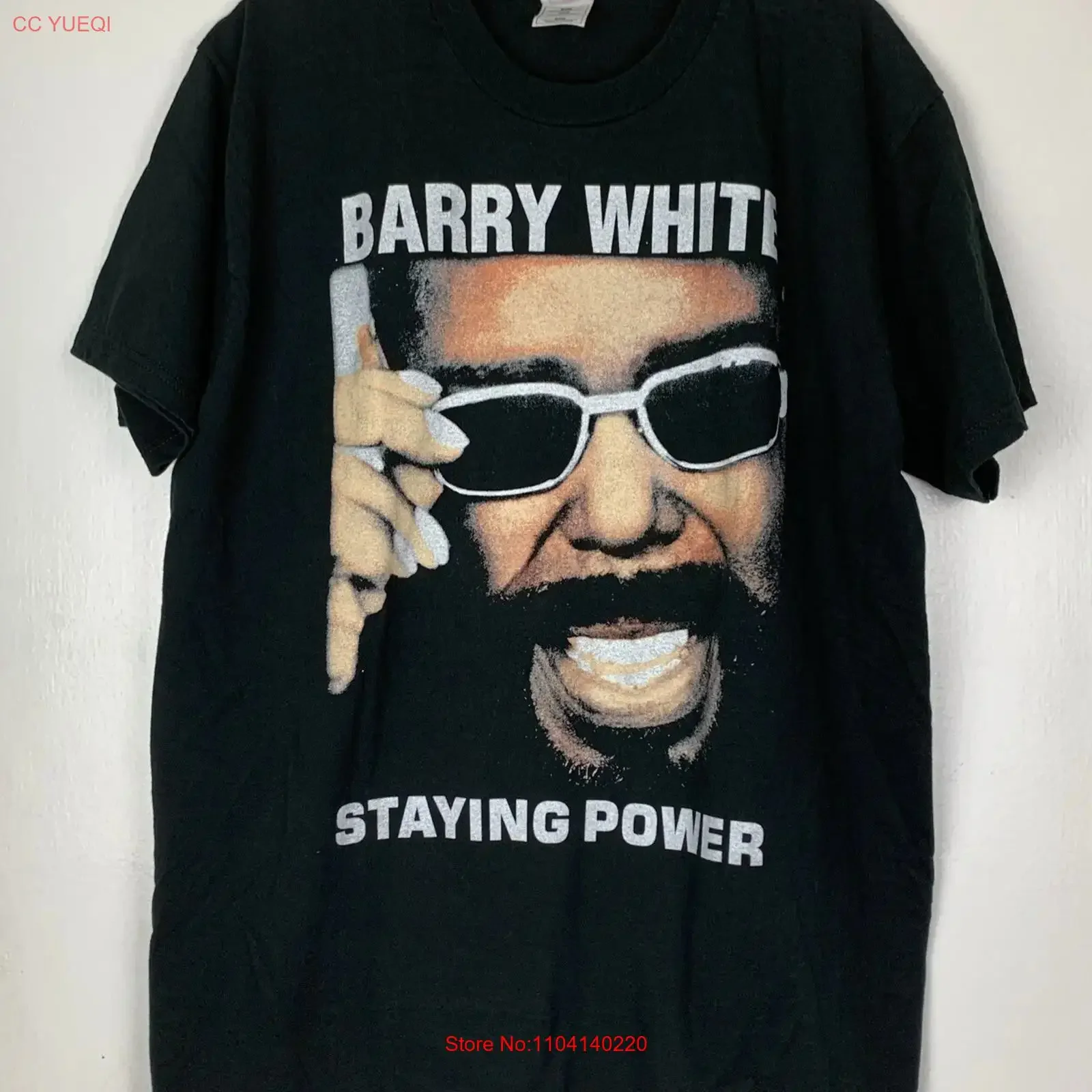 Camiseta Barry White Staying Power Tour XL Earth Wind Fire negra vintage lavada suave y versátil con gráfico estilo streetwear