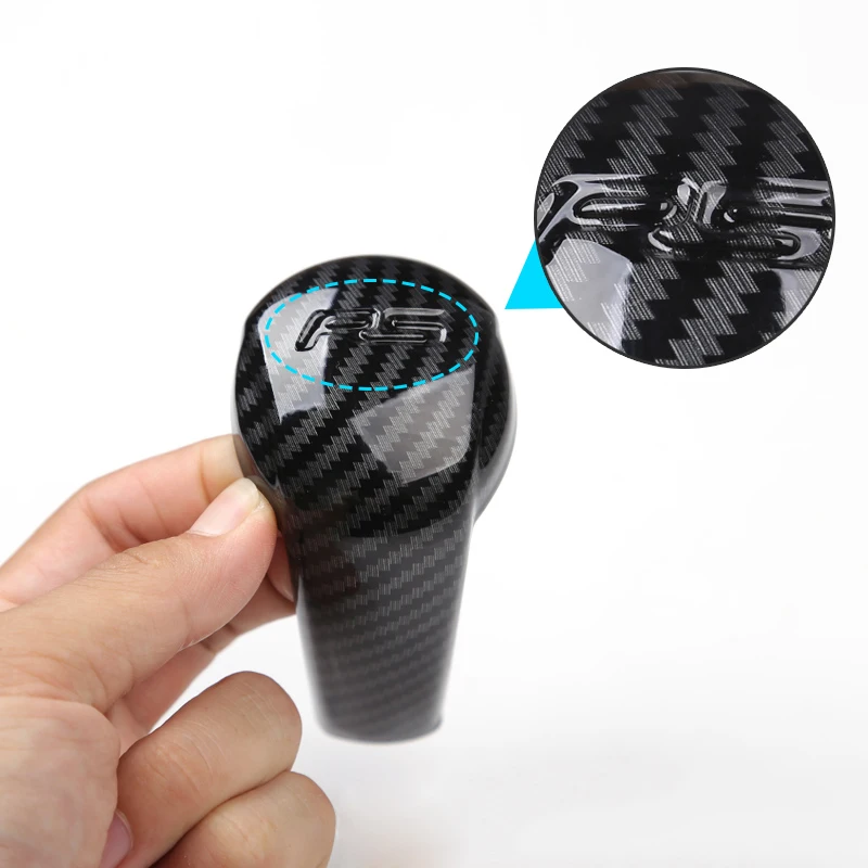 ABS Carbon Fiber Style Gear Head Shift Knob Cover Trim for Mazda 3 Axela 6 Atenza CX-5 CX5 CX-4 CX4 AT Accessories 2014-2021