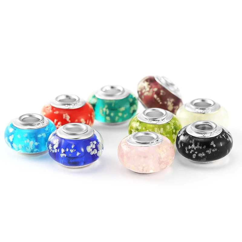 10Pcs/Lot Luminous Crystal Murano Glass Charm Beads Fit Original DIY Brand Bracelet For Women Men Jewelry Gift Special Offer