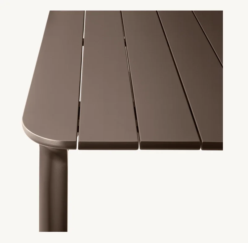 Modern All Weather Aluminum Outdoor Furniture Dining Set Luxury Aluminum Dining Table Garden Set