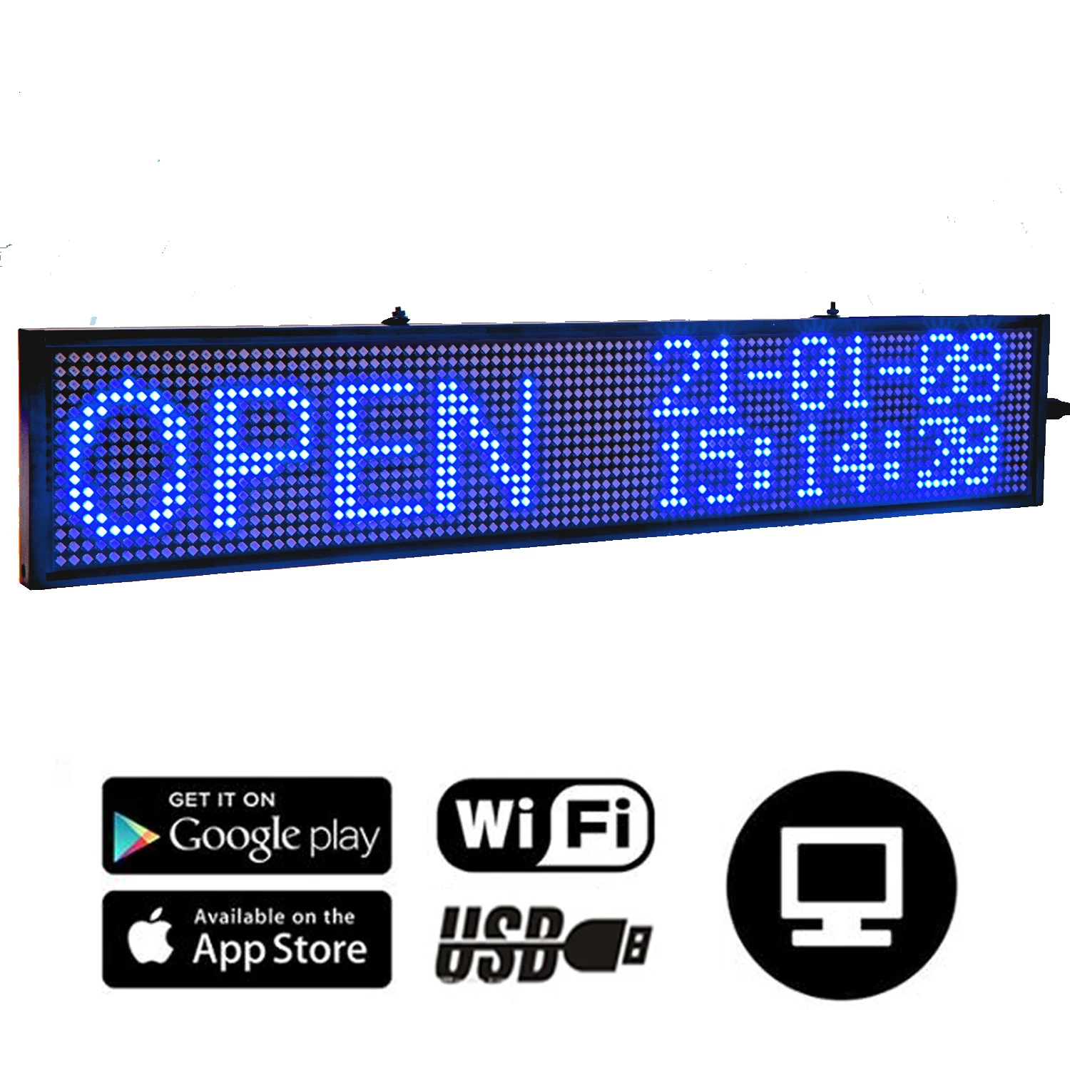 Leadleds 12V 50cm P5 Led Car Sign Truck Taxi Rear Window Scrolling LED Display Board Wifi Programmable Support Multi-languages