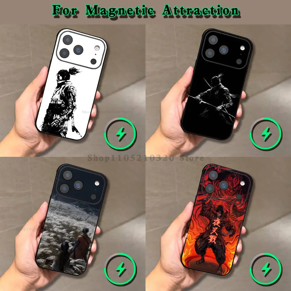 

S-Sekiro Game Phone Case For iPhone 17,16,15,14,13,12,11,Pro,Max,Plus,E,Air,Mini Magnetic Magsafe Frosted Clear