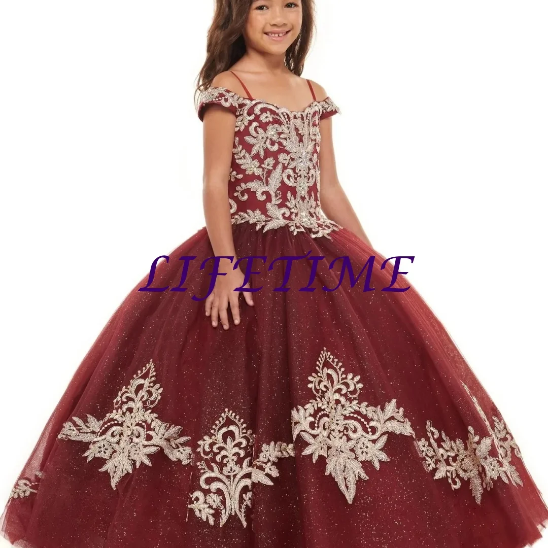 

Мини-платья Quinceanera по индивидуальному заказу, мексиканское бальное платье, тюлевые аппликации, платья с цветочным узором для девочек на свадьбу, пышные платья для детей