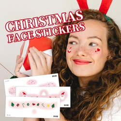 Freckles Face Tattoo For Christmas Makeup Temporary Tattoo Stickers Kids Women Body Art Tattoos Waterproof Snowflake Santa Tatoo