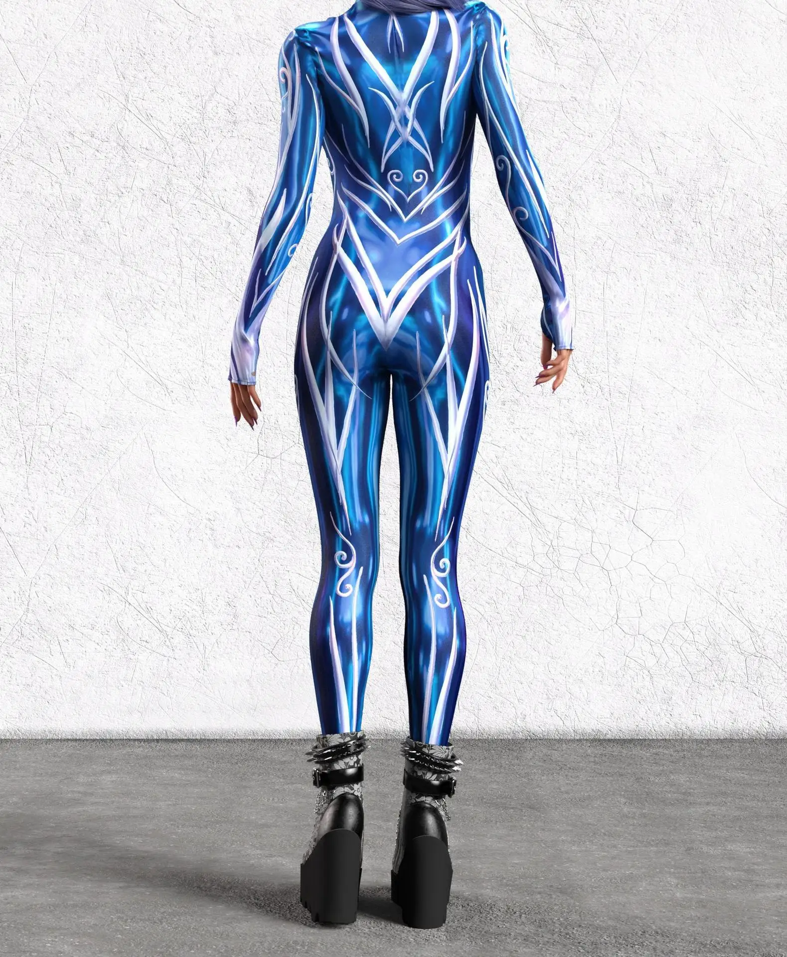 Damen Festtags- und Festival-Aerial-Yoga-Jumpsuit Halloween-Party-Kleidung Karneval Morphsuit Cosplay Einzigartiges Kostüm Bodysuit Zentai – Detail 17