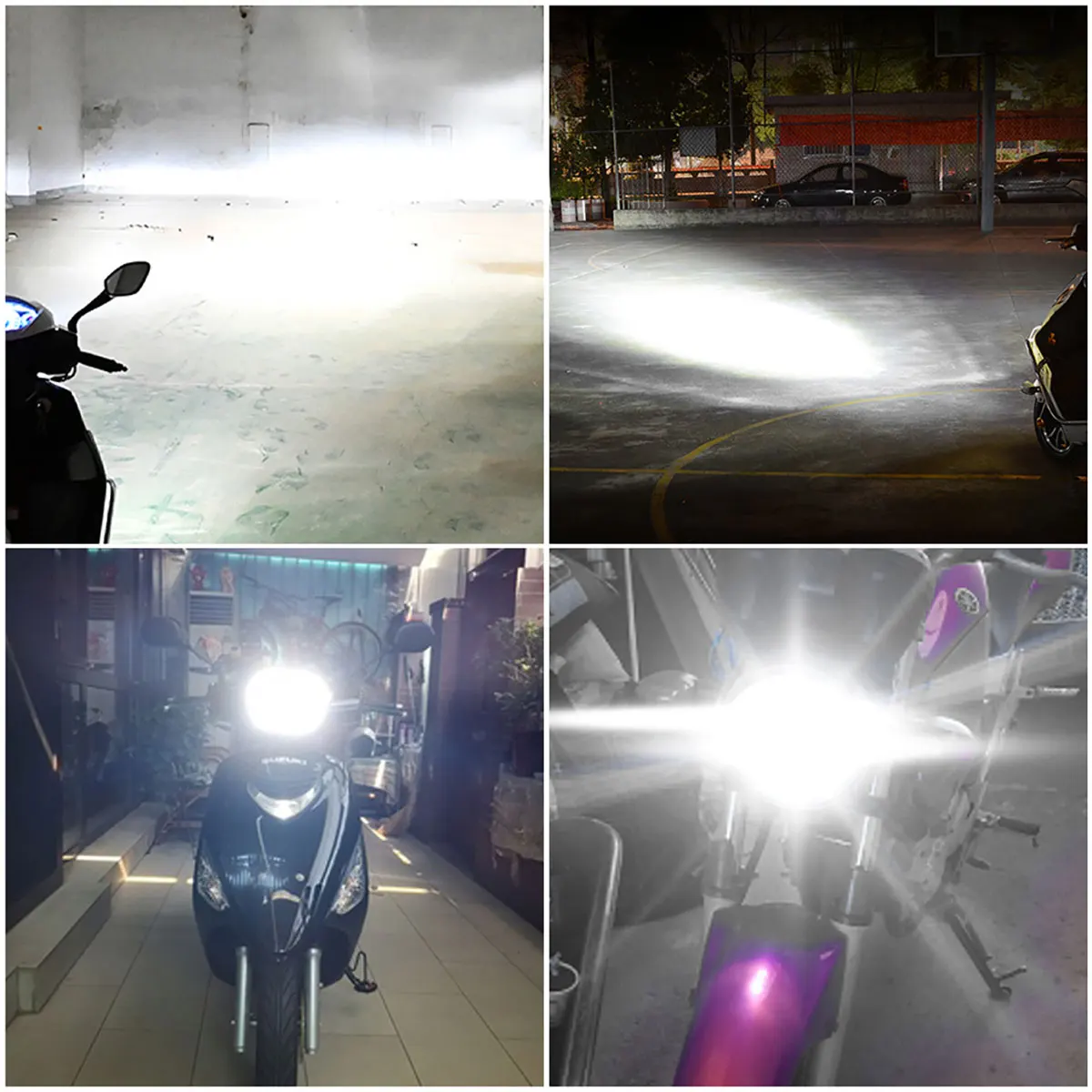 1PCS Motorcycle H4 Headlight P15D H6 BA20D Led Fog Lights High Low Hi Lo beam Beam Moto Accessories 6000K White