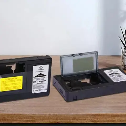 MiniDV Hi8 VHS to VHSC Converter Box Analog Video Conversion Device for Home Video Recording Playback