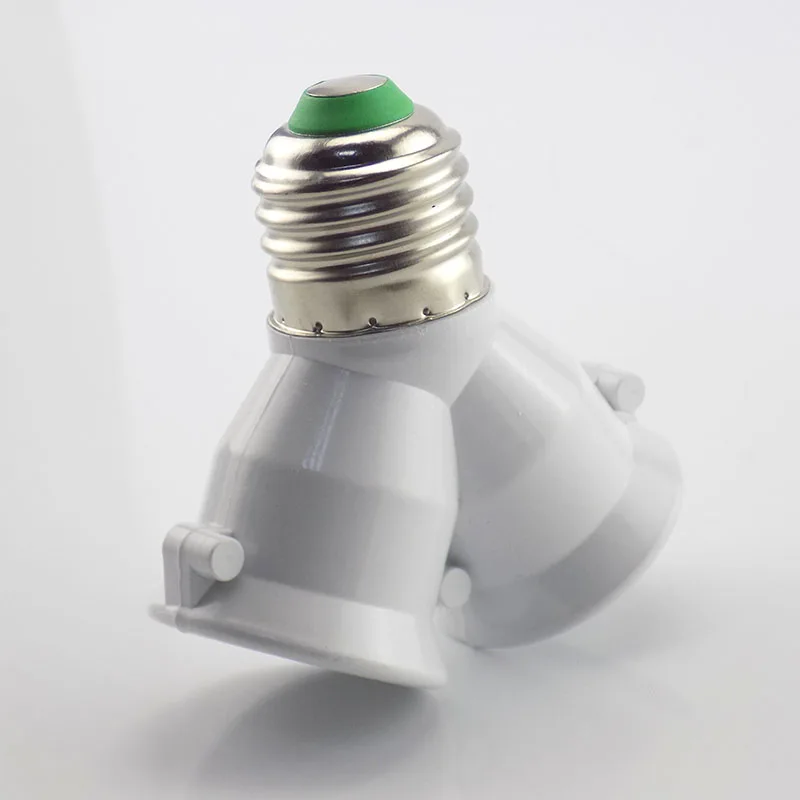 1 peça 1 e27 para 2 e27 divisor base de lâmpada adaptador conversor 2e27 265v 2a led em forma de y soquete suporte de luz soquete de conversão