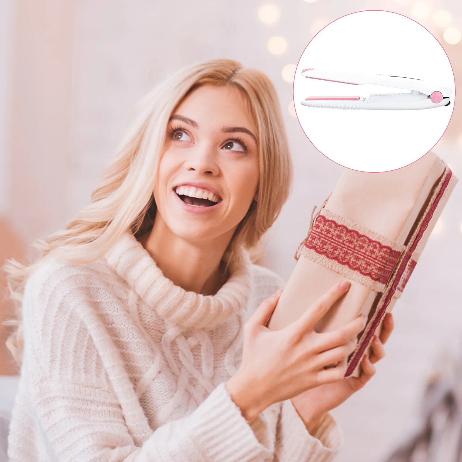 

Straightener Curler 3 Temperature Modes Compact Lightweight Rechargeable Travel Flat Iron For Women Men