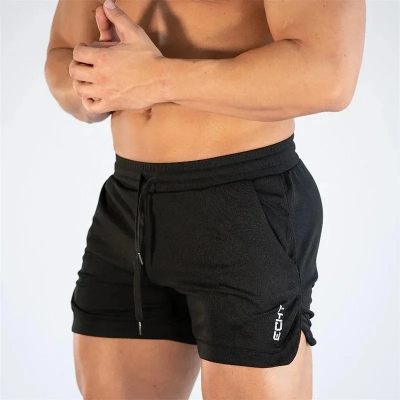 Men Shorts Sport Cool Running Shorts Quick Dry Grid Summer Workout Short Pants Breathable Men Fashion Training Swim Beach Shorts