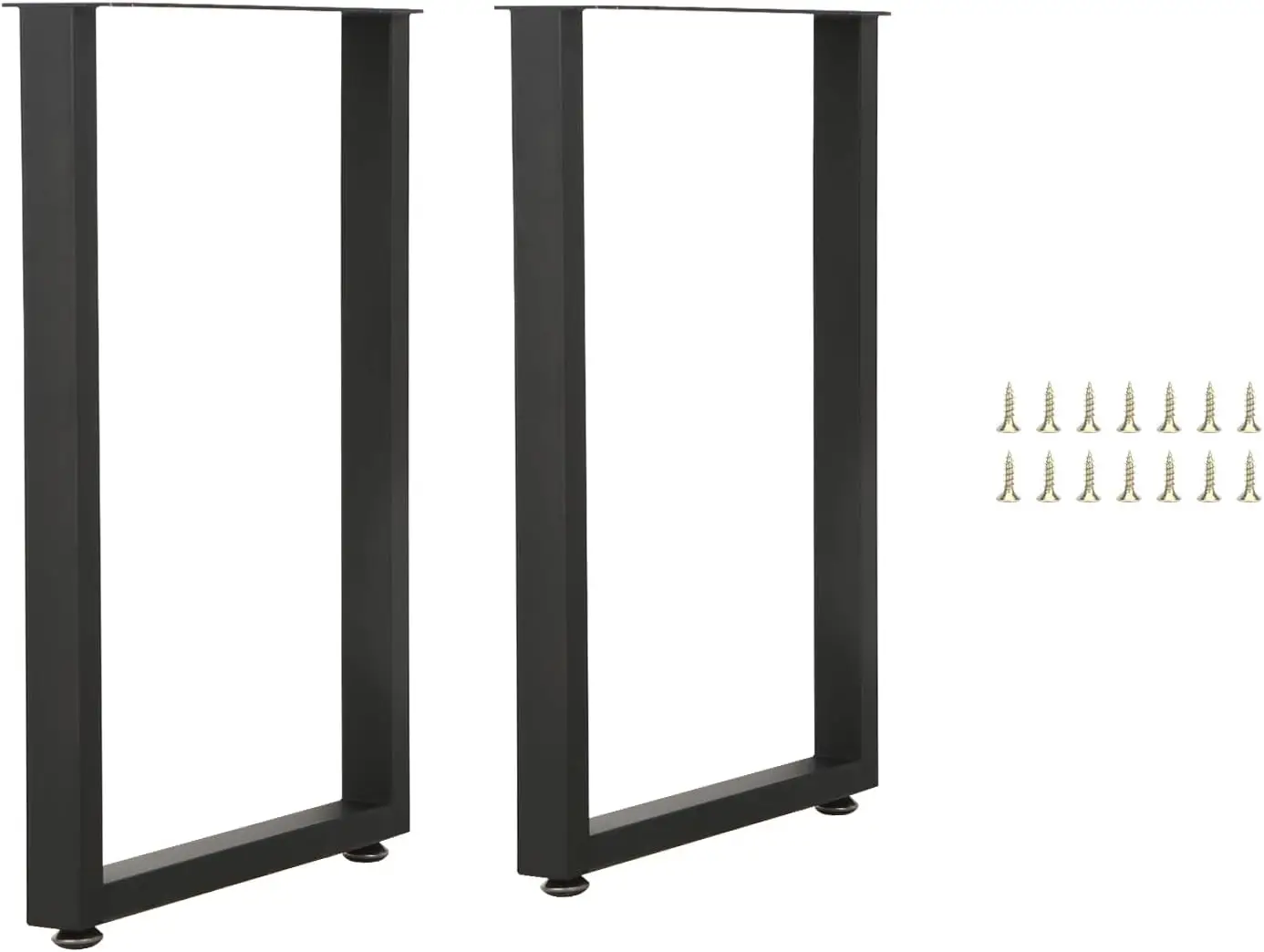 36 Inch Counter Height Table Legs, Heavy Duty Metal Table Legs with Adjustable Feet, Rectangular Iron Furniture Legs for Kitchen Island, Breakfast Bar & DIY Furniture, 45cm Wide, Set of 2