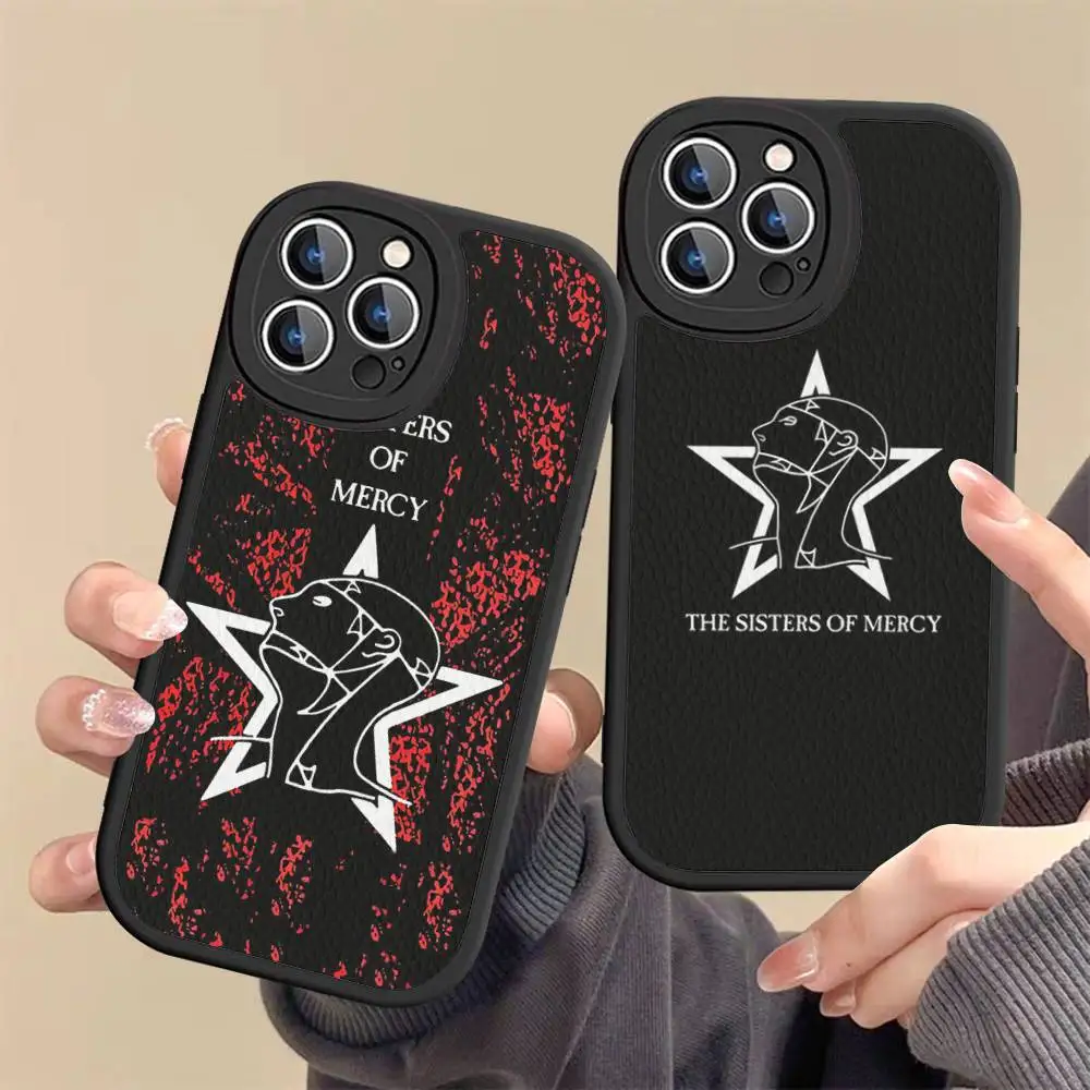 

The Sisters Of Mercy Band Leather Phone Case For Iphone 16 15 14 Plus 13 12 11 Pro Max Case