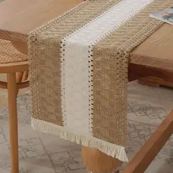 Boho Table Runner for Home Decor,Farmhouse Stripe Table Runner Collection,72 Inches Long Table Runner for Wedding Party Holiday