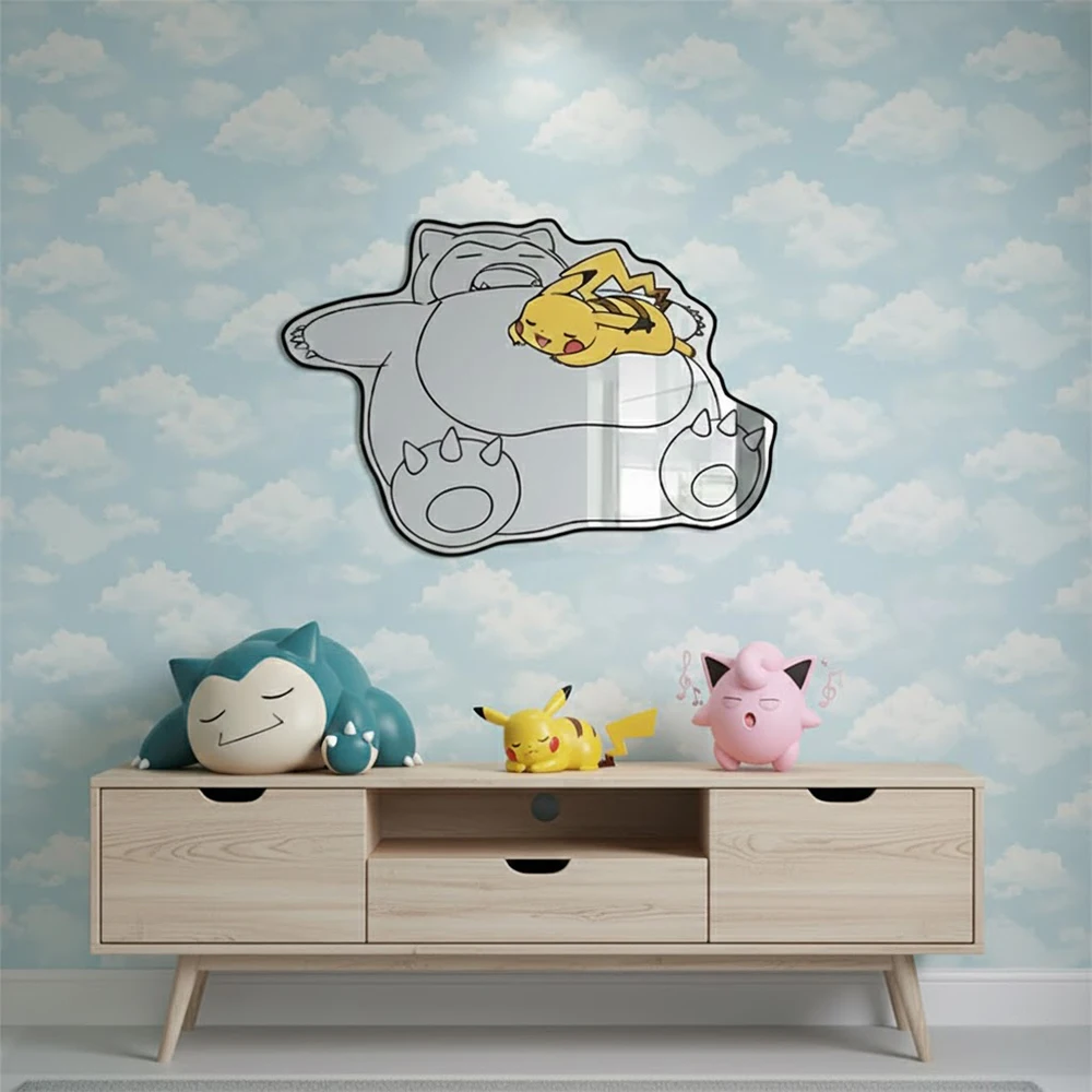 Dragon Ball Z\Pokemon\Miroir Anime One Piece Gengar/Snorlax Miroir transformez votre pièce dans une scène Manga vivante