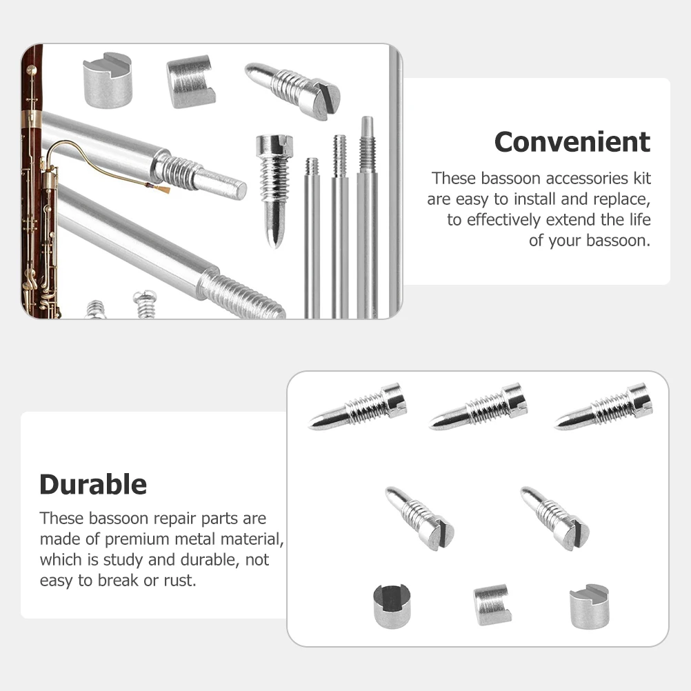 

Bassoon Accessories Set Durable Musical Instrument Repair Tool Repairer Maintenance Metal Parts and Replacement Tools