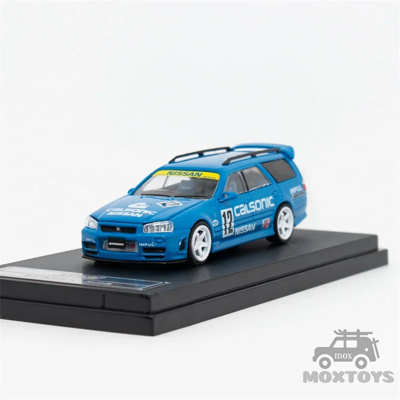 Zoom 1:64 Stagea 1Gen WC34 260RS Wagon HKS#87 Calsonic#12 Lightning#23 Diecast Model Car