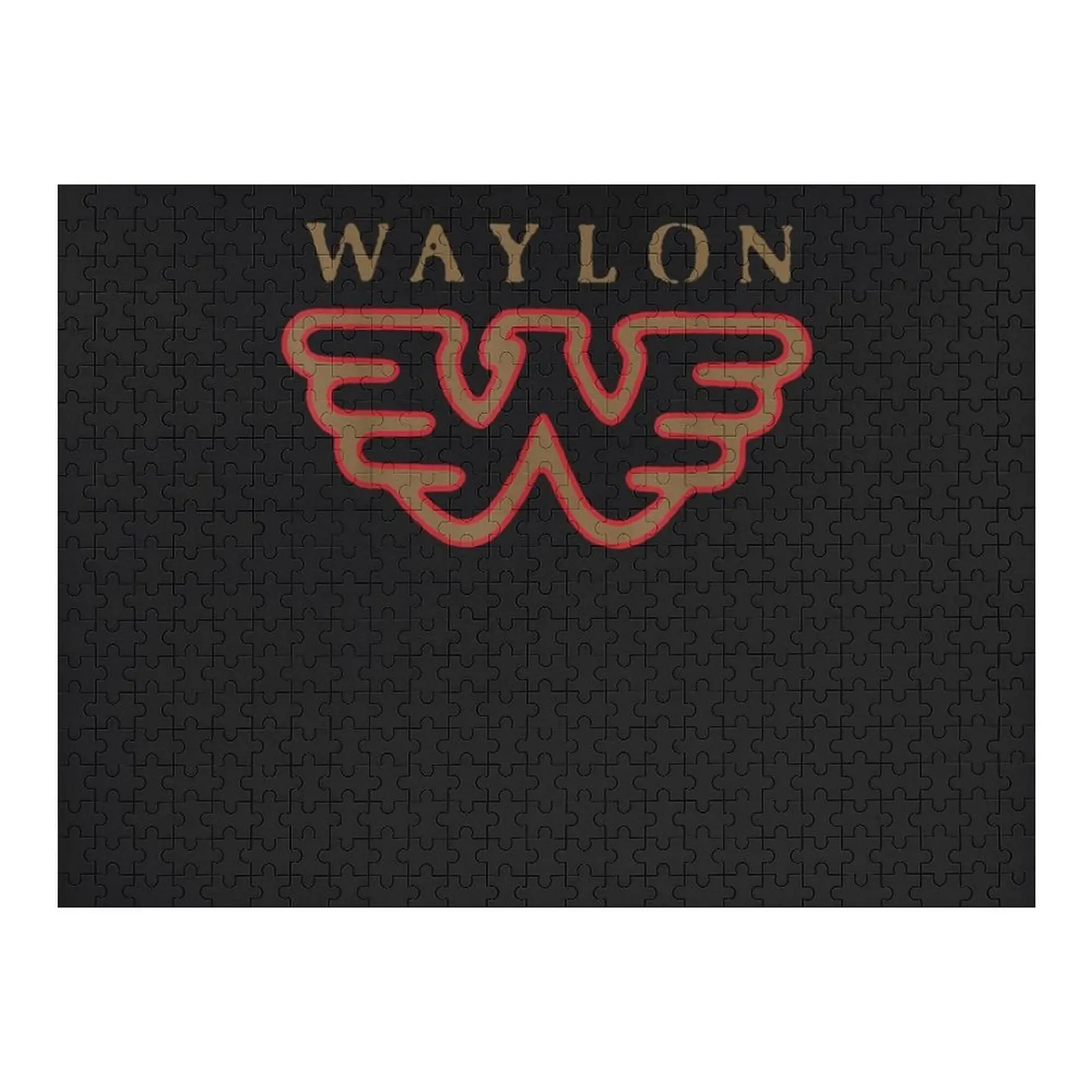 

Waylon jennings official merchandise flying w logo Jigsaw Puzzle Custom Name Wood Works Of Art Diorama Accessories Puzzle