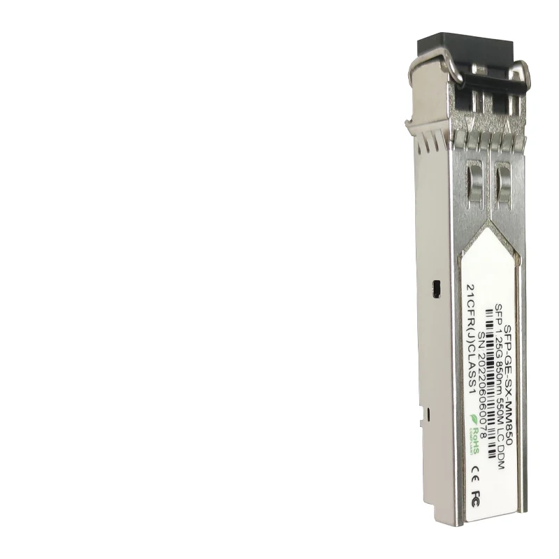 SFP Optical Fiber Transceiver, 1.25G, 850NM, Simplex, LC, DDM, 550 Meters, Compatible with TP-Link, Cisco, All Brand Switch