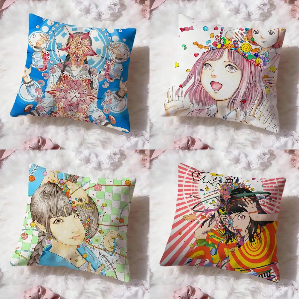 Shintaro Kago art Cushion Cover Premium Comfort Reversible P