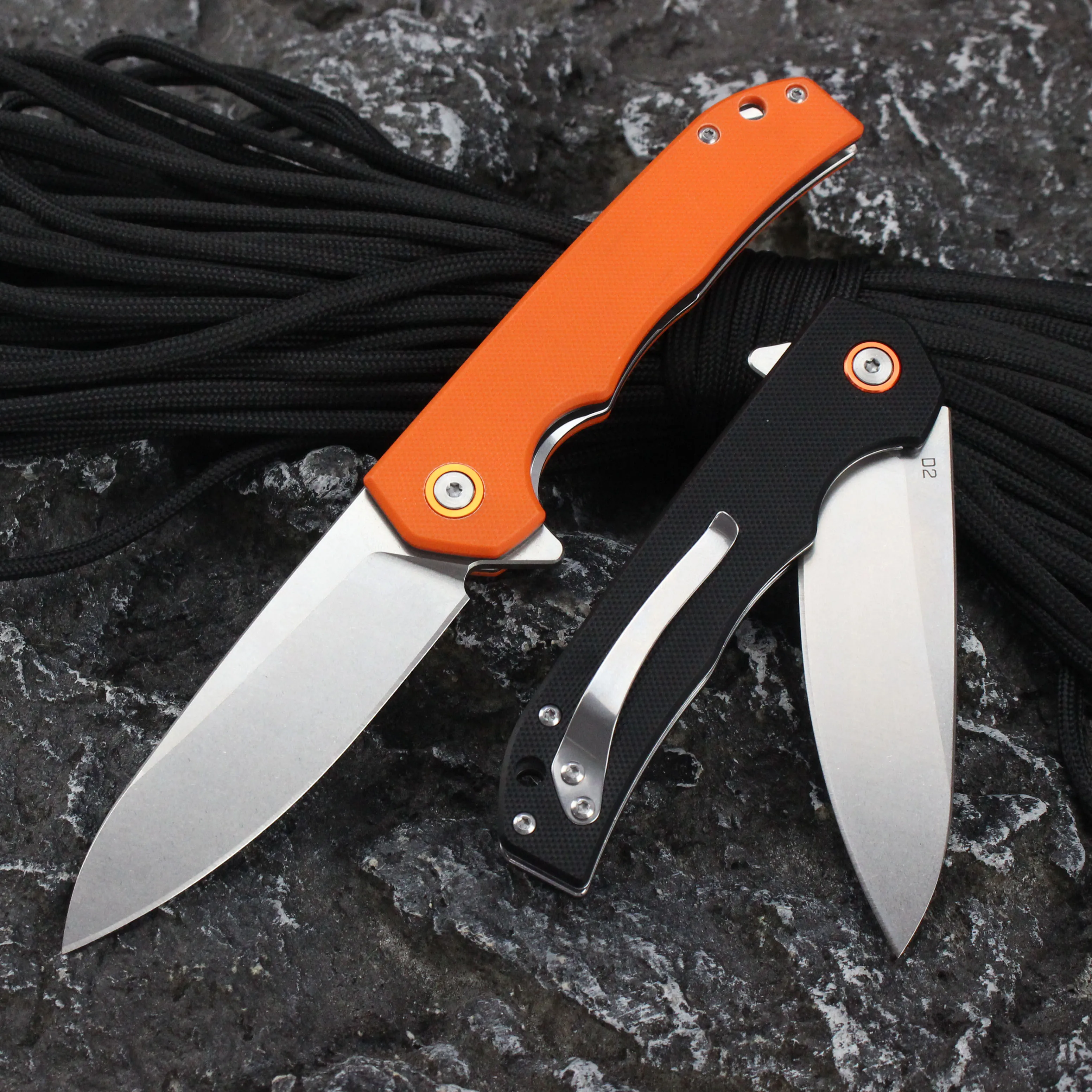 Tuunafire GT-T0063 Coltello pieghevole D2 Lama in acciaio Coltello da sopravvivenza tattico Flipper Coltello da caccia EDC Strumento di sopravvivenza 225 Nuovo