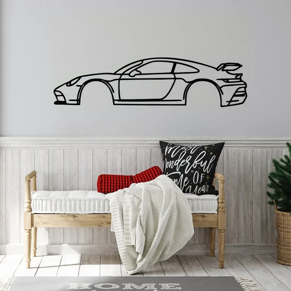Sports Car Wall Decoration: Hot Border Metal Line with Premium Iron Ornaments