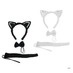 Cats Costume Set Cats Cosplay Costume Sexy Tail Bowtie Cats ear Headband