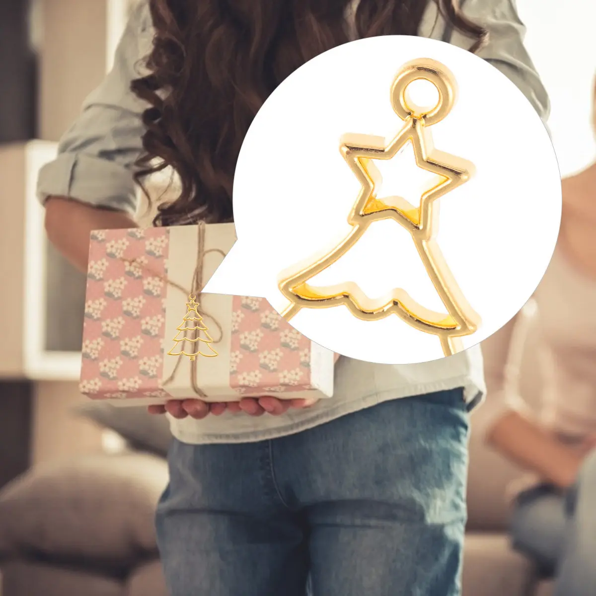 

Набор из 10 подвесок-шармов в виде рождественских елок из сплава для изготовления украшений своими руками: модных браслетов, ожерелий, а также для праздничных подарков